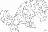 Coloring Groudon Pokemon Pages Printable Supercoloring Drawing sketch template