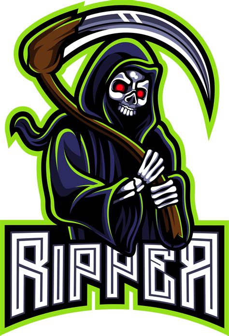 skull reaper logo mascot design  visink thehungryjpeg