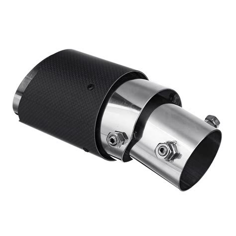 mm adjustable angle car exhaust muffler pipe tip cover  carbon fiber matte black sale