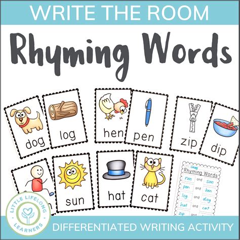 rhyming word activity write  room  lifelong learners