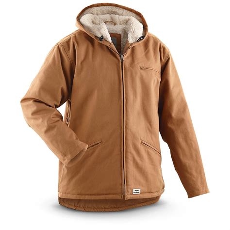 utility pro wear hooded sherpa jacket  insulated jackets