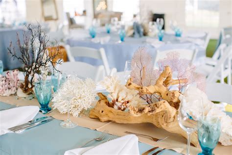 ocean inspired tablescape  driftwood