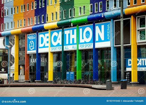 decathlon sport store  amsterdam city editorial stock photo image