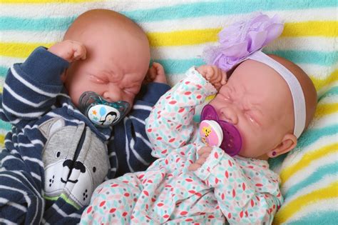 reborn baby twins boy  girl preemie  beautiful accessories