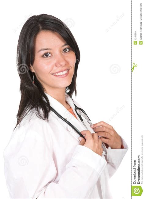Beautiful Latin American Doctor Stock Image Image Of Smiling Woman
