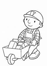 Bob Coloring Pages Carries Stroller Brick Using sketch template