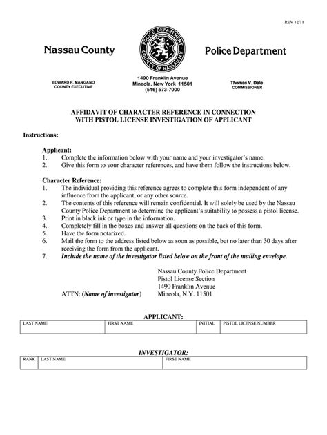 nassau county pistol permit character reference form fill