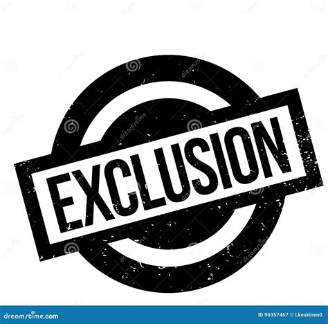 exclusion rubber stamp stock vector illustration  remove