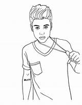 Justin Bieber Coloring Kids Pages Netart sketch template