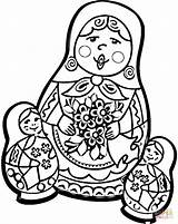 Coloring Dolls Russian Pages Russia Doll Printable Nesting Color Rag Matryoshka Online Sheets Colouring Coloringpages101 Clipart Drawings Kids Template Print sketch template
