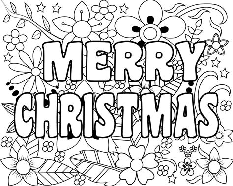 merry christmas coloring pages  adults merry christmas coloring
