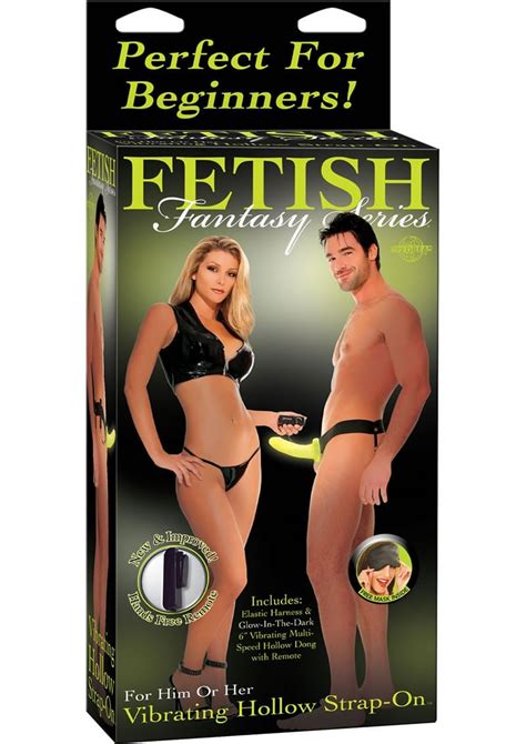Fetish Fantasy Vibrating Hollow Strap On 6 5 Inch Glow In