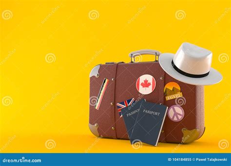 valise avec des passeports illustration stock illustration du vacances