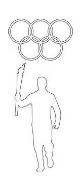 Silhouettes Olympic Coloring Pages Outline sketch template