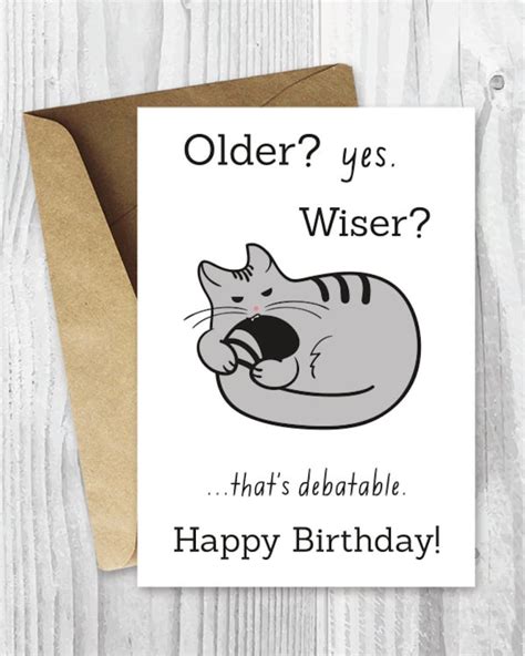 happy birthday cards funny printable birthday cards funny etsy