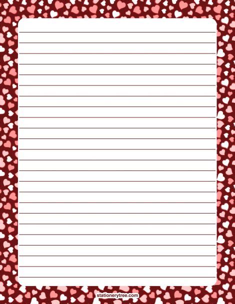 heart stationery  writing paper heart stationery writing