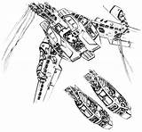 Vf Valkyrie Cutaway Veritech Fighter Robotech sketch template