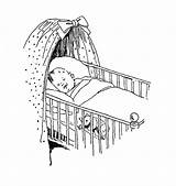 Baby Crib Drawing Cot Sketch Sleeping Clipart Drawings Digital Coloring Stamp Babies Bed Paintingvalley Stamps Digi Bassinet Teddy Bear Webstockreview sketch template