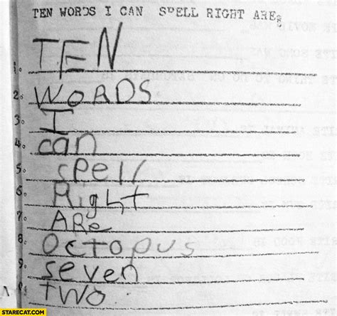 ten words   spell   octopus   creative kid copied