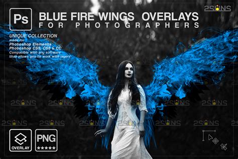 digital angel wings photo overlays photoshop overlayblue angel
