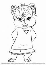 Chipmunks Alvin Eleanor Chipmunk Chipettes Britney Paintingvalley sketch template