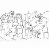 Godzilla Xcolorings Funkin sketch template