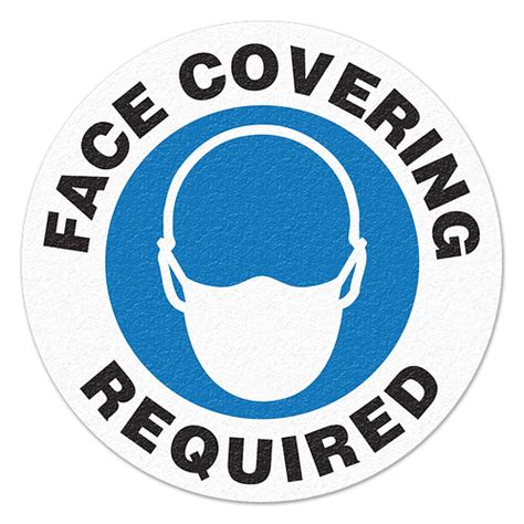 face cover required floor sign incom manufacturing