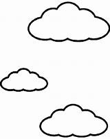 Nubes Clouds Nuage Coloriage Coloriages Wolke Wolken Colorier Colorear24 Clipartmag Netart sketch template
