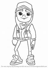 Subway Surfers Jake Draw Drawing Step Coloring Pages Characters Game Tricky Tutorials Drawings Sketch Games Lessons Cartoons Drawingtutorials101 Learn Template sketch template