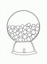 Gumball Machine Coloring Pages Printable Round Gum Bubble Template Drawing Popular Getcolorings Getdrawings Paintingvalley Coloringhome sketch template