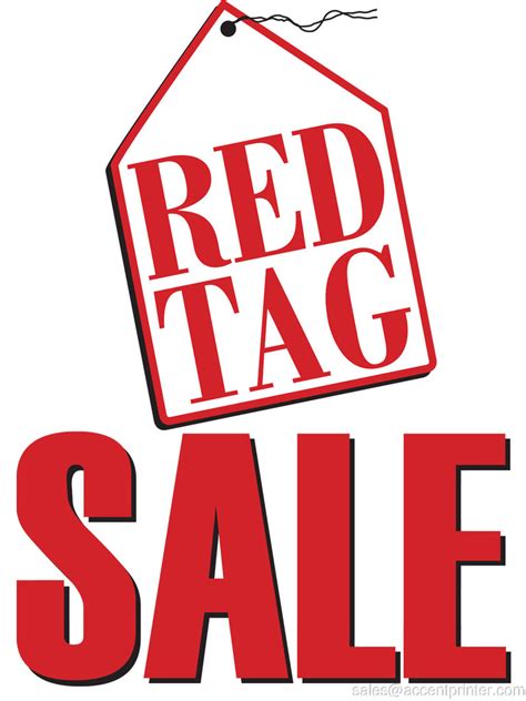 red tag sale retail display sign    full color signscom