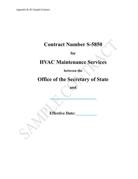 hvac contract templates  services   ms word apple