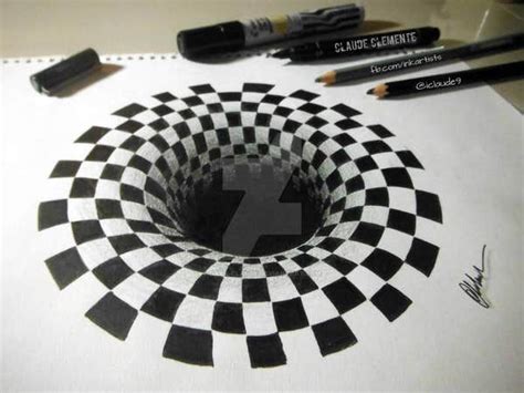 19 Examples Of Optical Illusion Drawings Optical Illusion Drawing