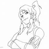 Korra Tenzin sketch template