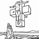 Dali Salvador Salvadore Crucifixion Besuchen sketch template
