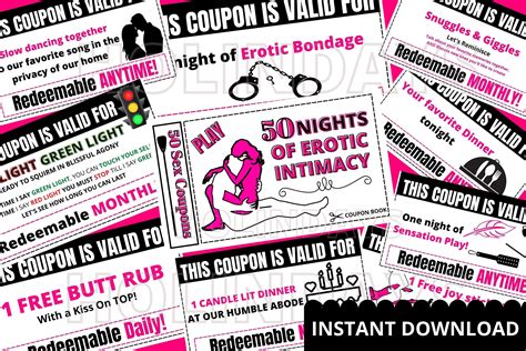 New Kinky Sex Coupons Sexy Erotic Birthday Valentine T For Etsy