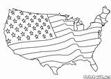 Colorkid Malvorlagen Flagge Amerikanische sketch template