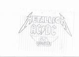 Metallica Discos Tapas Hechos Acdc sketch template