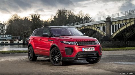 range rover evoque hse luxury dynamic red front caricos