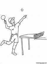 Tennis Coloring Pages Table Ping Pong Colouring Kids Getcolorings Printable sketch template