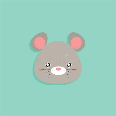 cartoon mouse face stock vector illustration  head