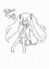 Miku Hatsune Coloring Pages Colouring Vocaloid Printable Anime Color Deviantart Manga Getcolorings Print Getdrawings Search Colorings sketch template