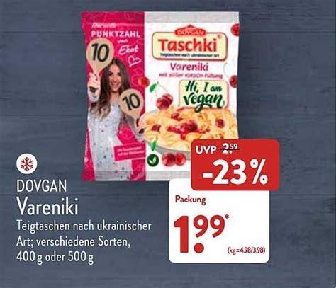 dovgan vareniki angebot bei aldi nord prospektede