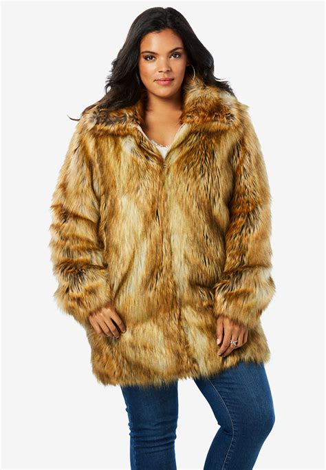 short faux fur coat jessica london