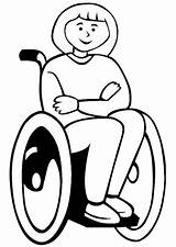 Wheelchair Coloring Roulant Fauteuil Dessin Clipart Edupics Printable Pages sketch template