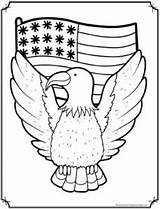 Coloring Pages July 4th Independence Eagle Bald Printable sketch template