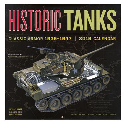 historic tanks  wall calendar daedalus books
