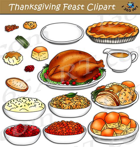 thanksgiving feast clipart graphic set clipart 4 school