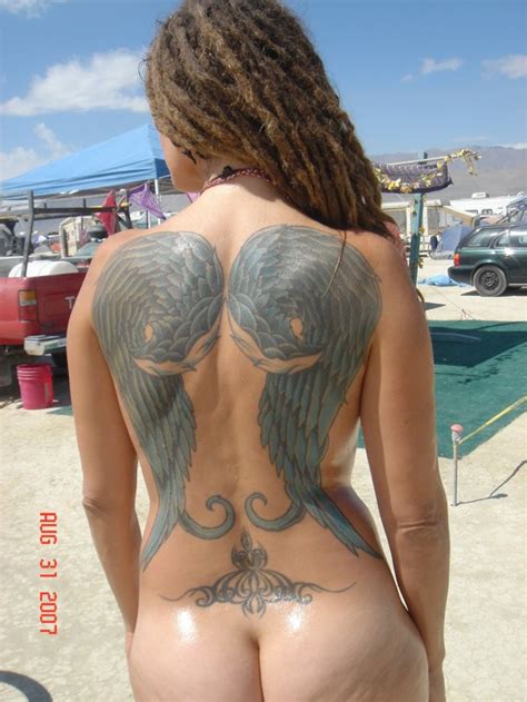 interesting tattoos and butt at burning man 2007 nudeshots