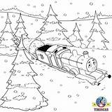 Thomas Christmas Coloring Train Friends Printable Pages Engine James Games Snow Kids Drawing Children Tank Sheets Merry Winter Simple Santa sketch template